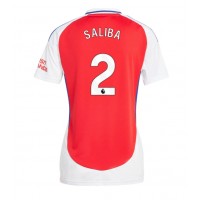 Fotballdrakt Dame Arsenal William Saliba #2 Hjemmedrakt 2024-25 Kortermet